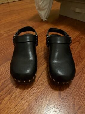 RE/DONE 70s Studded Slingback Clog Black